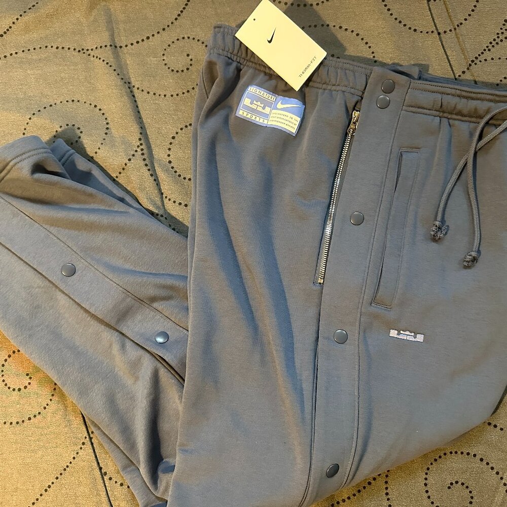 NIKE LEBRON THERMA STANDARD BASKETBALL DIFFUSED BLUE PANTS SIZE M OR L MEN $115
